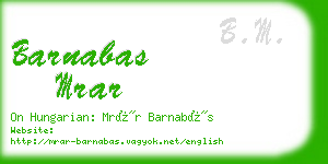 barnabas mrar business card